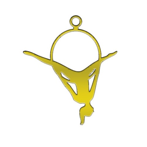 Zawieszka Aerial Hoop 008 pozłaczana