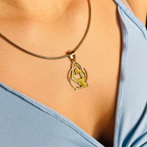 Zawieszka Aerial Hoop 005 pozłaczana