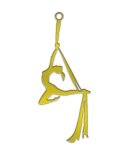 Zawieszka Aerial Silks 002 pozłacana