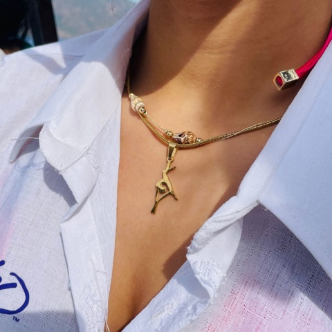 Zawieszka Aerial Silks 011 pozłacana