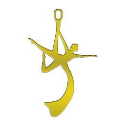 Zawieszka Aerial Silks 001 pozłacana