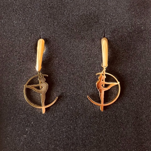 Kolczyki Aerial Silks 003 pozłacane