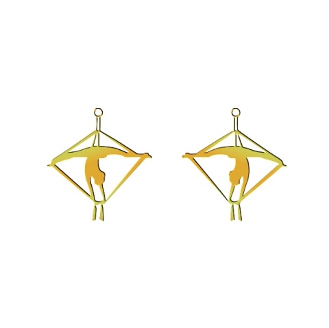 Kolczyki Aerial Silks 004 pozłacane