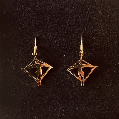 Kolczyki Aerial Silks 004 pozłacane