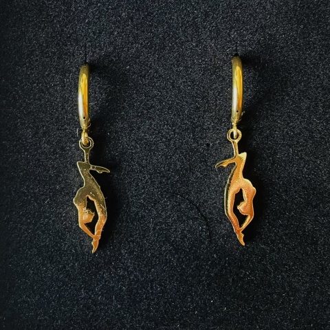 Kolczyki Aerial Silks 005 pozłacane