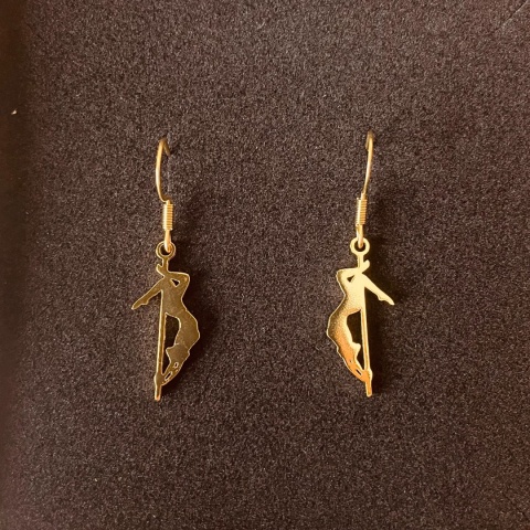 Kolczyki Pole Dance 002 pozłacane