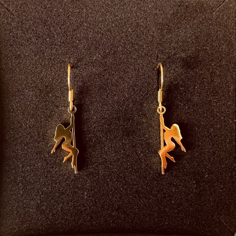 Kolczyki Pole Dance 001 pozłacane