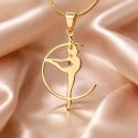 Zawieszka z łańcuszkiem Aerial Hoop 010 pozłaczana